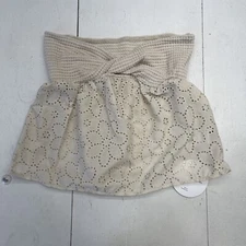 SHEIN Beige Knit Eyelet Tube Top Women’s Size XS New