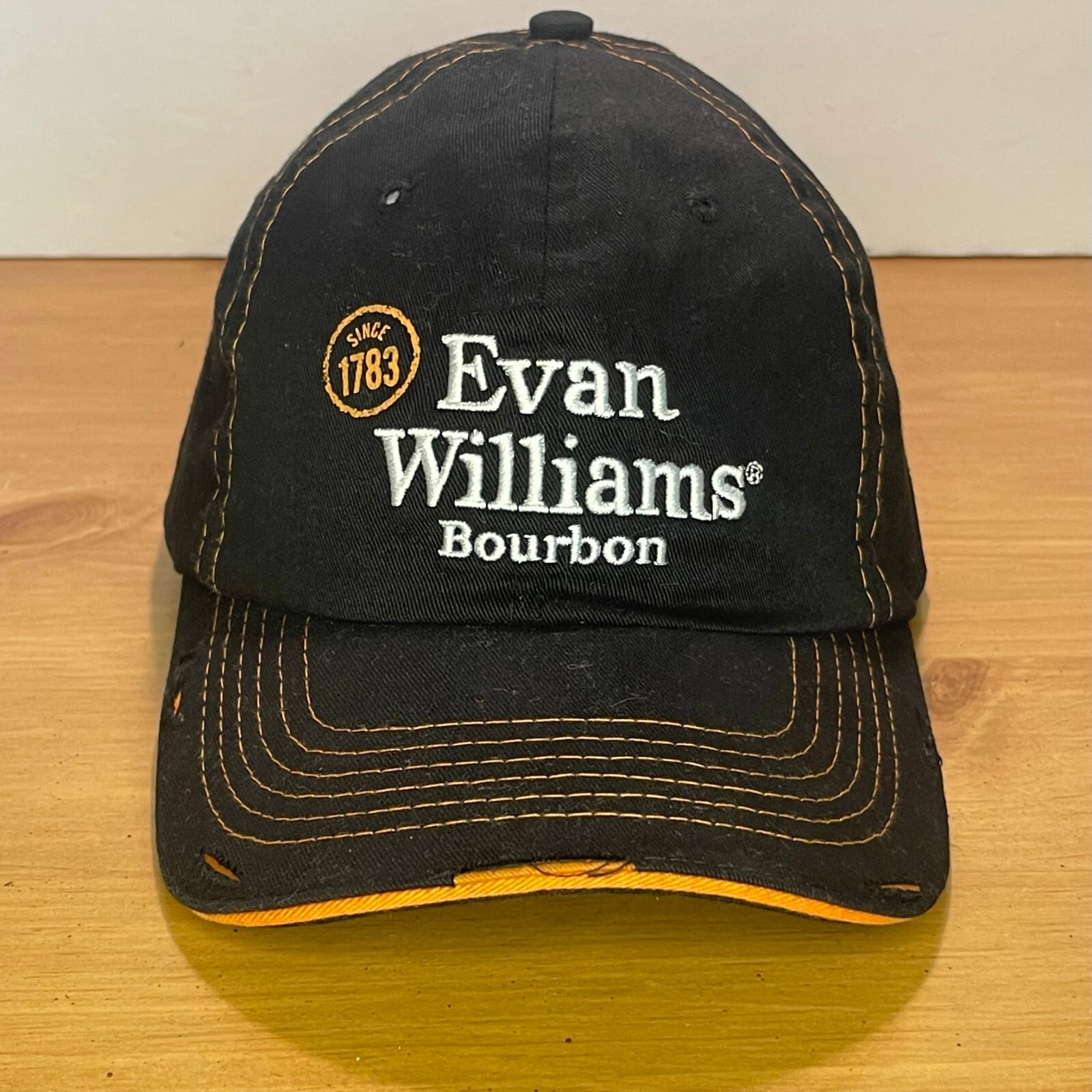 Evan Williams Bourbon Distressed Strapback Baseba… - image 1