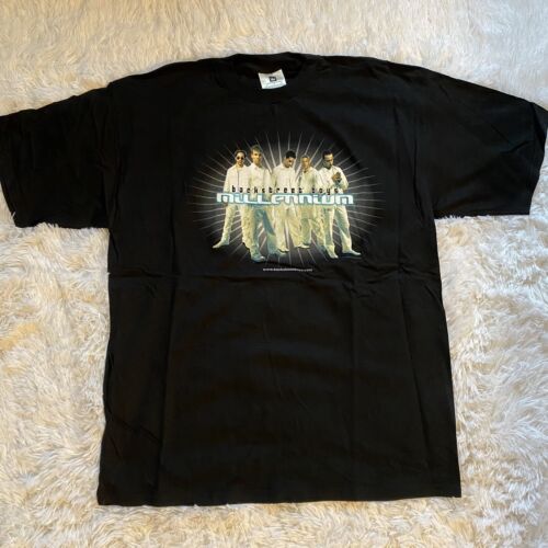 Backstreet Boys Vintage 1999 Millenium Tour T-Shirt Black Size XL EUC - Afbeelding 1 van 8