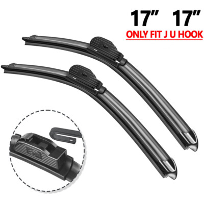 17''+17'' Premium Quality All Season Beam Windshield Front Wiper Blades (Set of 2)