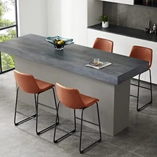 2Pcs Home Bar Stool Set Chair Counter Height Dining Pub Kitchen Chair with Legs