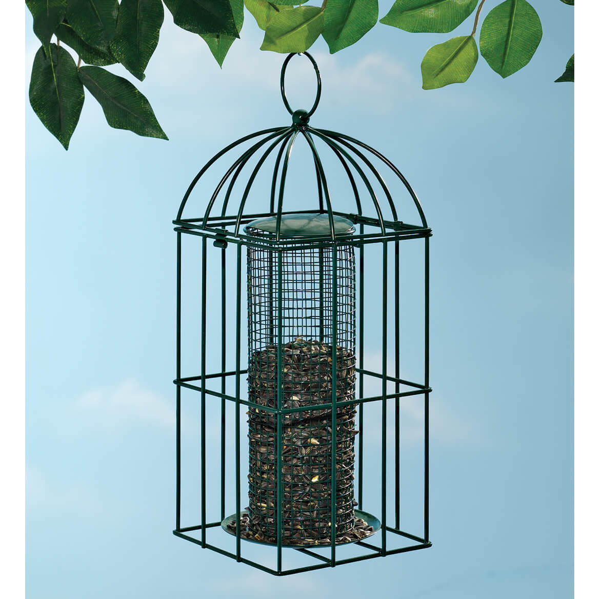 Wild Bird Attraction Seed Feeder Metal Birdfeeder Cage With