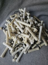 110 Vintage Lot of White Curlers Hard Plastic Perm Rods Wave Curlers