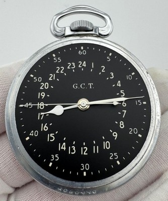 Hamilton 4992B G.C.T. Elgin Pocket Watch WWII 16s 22j Runs NOS | eBay