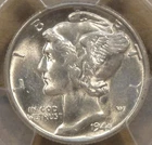 1944 Mercury Dime PCGS Certified AU58