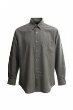 Saddlebred Easy Care Oxford Men’s Button-Down Shirt — Gray — Size 15.5 (32/33)