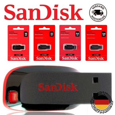 SanDisk USB Stick 16GB 32GB 64GB 128GB Cruzer Blade USB 2.0 SecureAccess kompakt