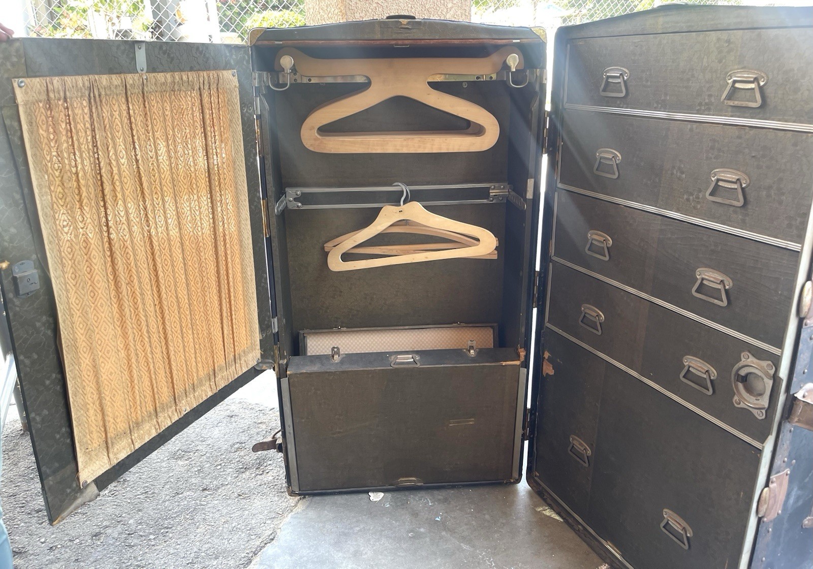 Wardrobe Trunk with Drawers & Hangers Travel Chest Luggage