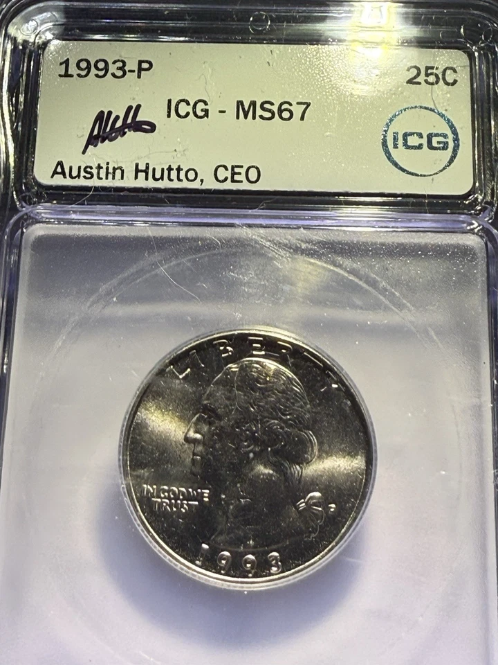 🔥 1993-P Washington Quarter IGC MS 67 Pcgs Price Guide Value At $225 - Image 2 of 4