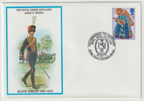 24/10/1972 UK GB Cover - The Royal Horse Artillery (King's Troop) Silver Jubilee