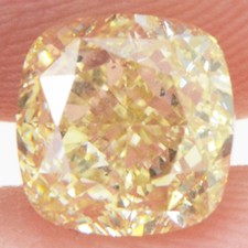 Cushion Cut Diamond Natural Fancy Brownish Yellow SI1 GIA Certified 1.51 Carat 2221.85 per carat