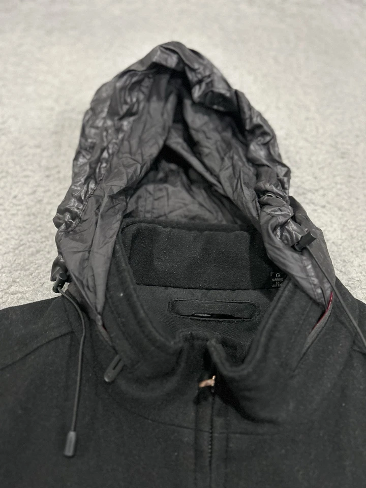 Chaqueta de Lana Tumi Tech Para Hombre Grande Negra Cremallera Completa Con Capucha Exterior Chaqueta Universitaria Foto 4 de 4