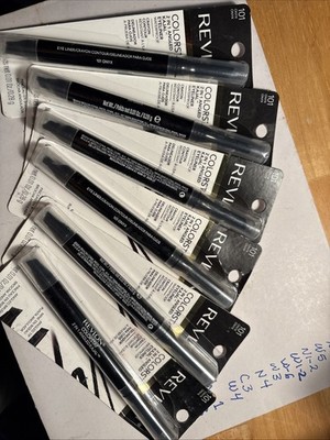 6 X Revlon ColorStay 2 in 1 Angled Kajal Eyeliner, 101 Onyx