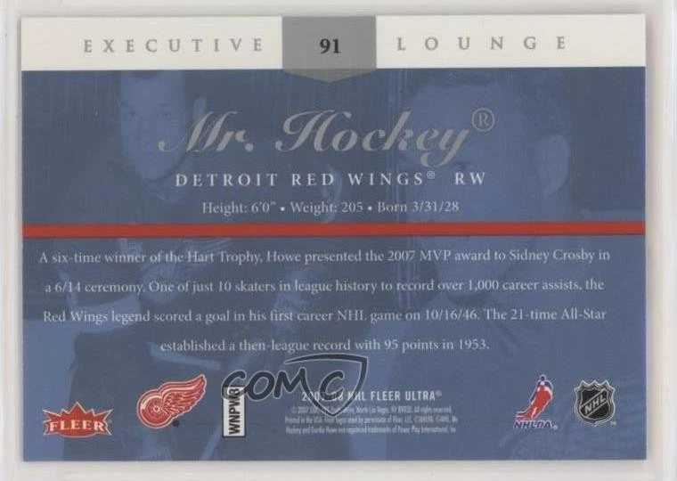 2007-08 Fleer Ultra Flair Showcase Gordie Howe #91 HOF - Image 2 of 2