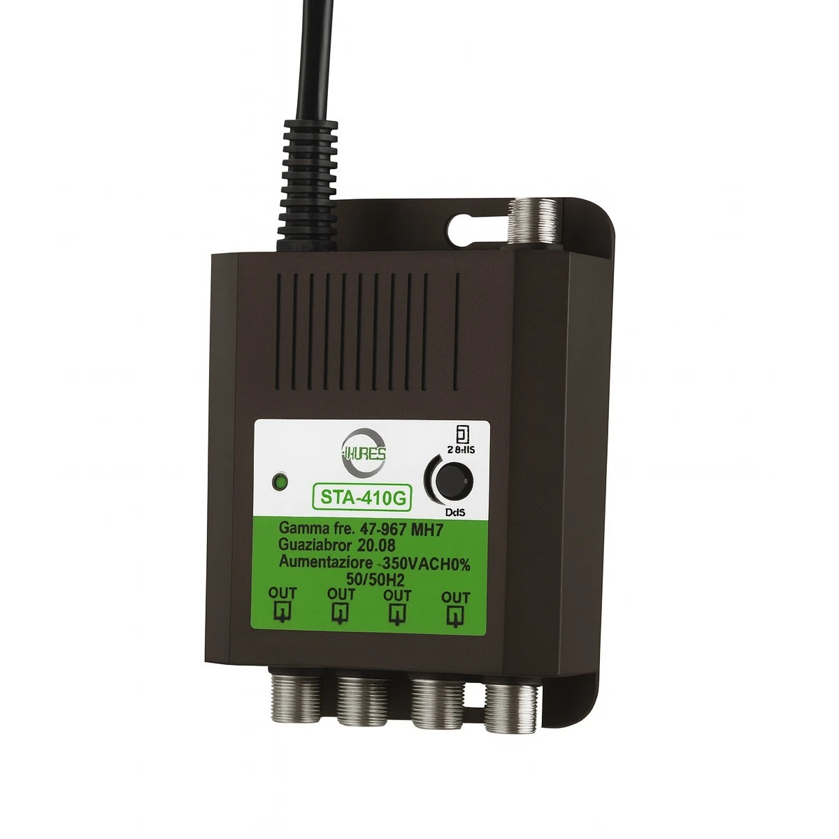 Cavi Splitter Sdoppiatore Segnale TV Coassiale 1 IN 4 OUT Antenna Cavi Splitter Sdoppiatore Segnale TV Coassiale 1 IN 4 OUT Antenna