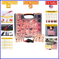 264 pcs Copper Battery Cable Ends Kit with Heat Shrink for Automotive Solar