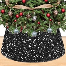 Black Tree Collar 28.8 Inch Large Christmas Tree Collar Box for 8FT Artificia...
