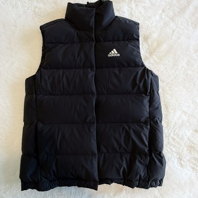 Size M- Adidas Women's Helionic Down Vest, Black.