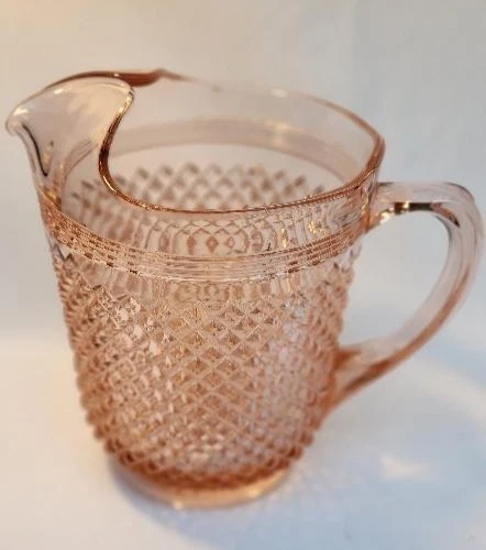 Vintage Pink Depression Glass MISS AMERICA PITCHER w/ICE GUARD   1934 - 1938