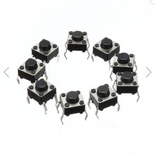 100Pcs 6X6X5 Mm Miniature Micro Momentary Tactile Tact Touch Push Button Switch