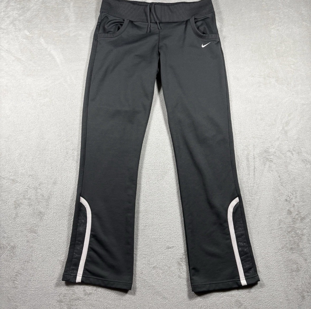 Vintage Nike Track Pants Women's M Gray Loose Fit Baggy 90s #2578