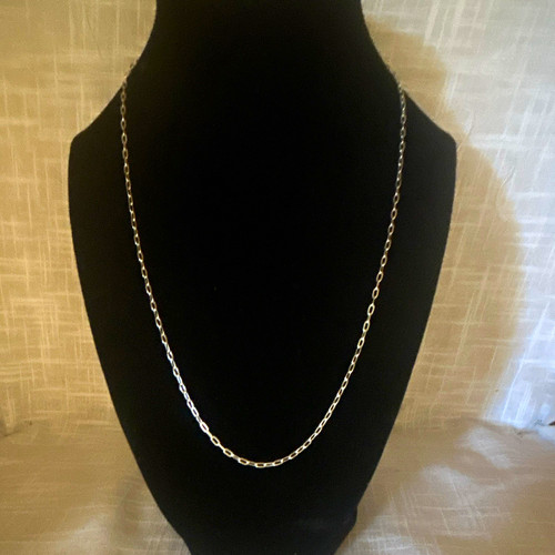 Silver .925 Paper Clip Chain 20” long , small loop