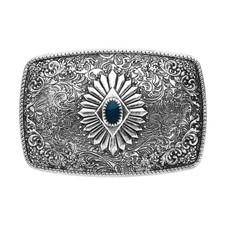 Western Belt Buckle for Men,Turquoise Belt Buckle for Cowboy, Tin 1 Pcs