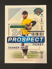Tanner Hall 2024 Panini Prospect Edition Ticket Teal /49 Twins 