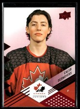 2024 Upper Deck Team Canada Juniors Red Foil #23 Caleb Desnoyers