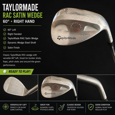 #ad TaylorMade RAC Satin 60° Lob Wedge RH – Dynamic Wedge Steel Shaft $40.00