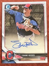 SHANE BIEBER Auto ⚾️ 2018 Bowman Chrome Autograph RC ⚾️ Toronto Blue Jays