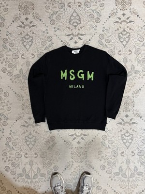 MSGM Milano Crewneck Sweatshirt Black Size XL