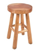 Teak Sitzhocker Massiv - 29 Cm - Holz Sitz Hocker Deko Blumen Pflanzen StäNder