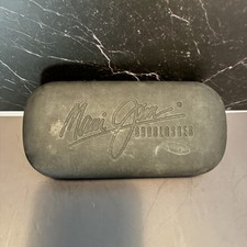 Vintage Maui Jim Sunglasses Hard Case Black Tan 90s Y2K Clamshell