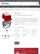 Potter VSR-F 2 Inch Water Flow Switch Indicator NEW