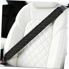 24 Inch Soft Comfort Auto Seat Belt Cover Long Car Seatbelt Shoulder Neck Black