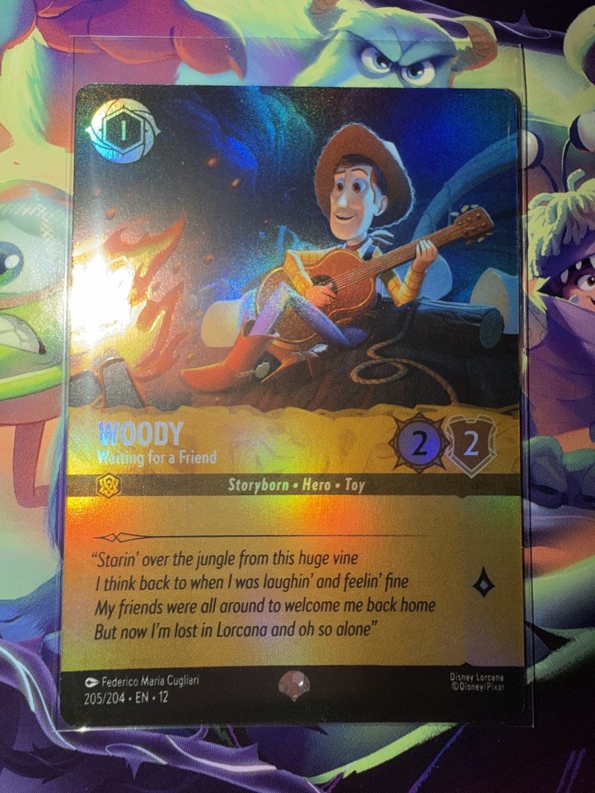 2026 Disney Lorcana Wilds Unknown Woody Waiting For A Friend Epic #205/204