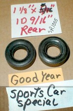 1 pr REAR Good Year Tires 1/24th Slot Car T 1 1/8 X W 5/16 X 9/16 RS1005 NOS