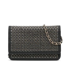 Chanel Studded Leather Wallet On Chain