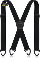 X Back Hidden Suspender 1.5 Inches under Clothing Heavy Duty Work Suspenders