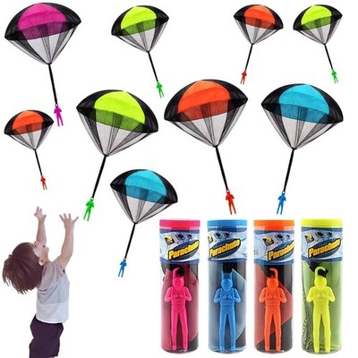 4x Fallschirmspringer Spielzeug Set Wurffallschirm Outdoor Mitgebsel Kinder 