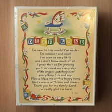 DEAR LORD Baby s Newborn Prayer Sweet Vintage Nursery Room Wall Plaque 1993 Hoff