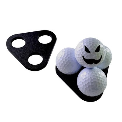 Pyramid Golf Ball Display Stand, Triangle, Mount, Holder, Trophy, Black, NEW