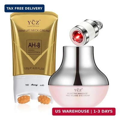 Ycz AH-8 Neck Firming Cream and Red-Glow Electric Eye Cream Set, 5.99 Fl Oz