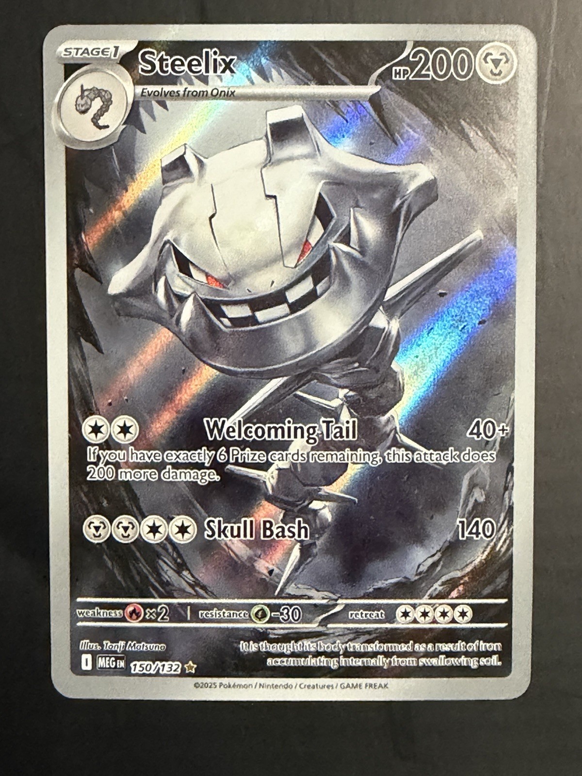 Steelix 150/132 Mega Evolution Pokémon TCG Card Near Mint Condition