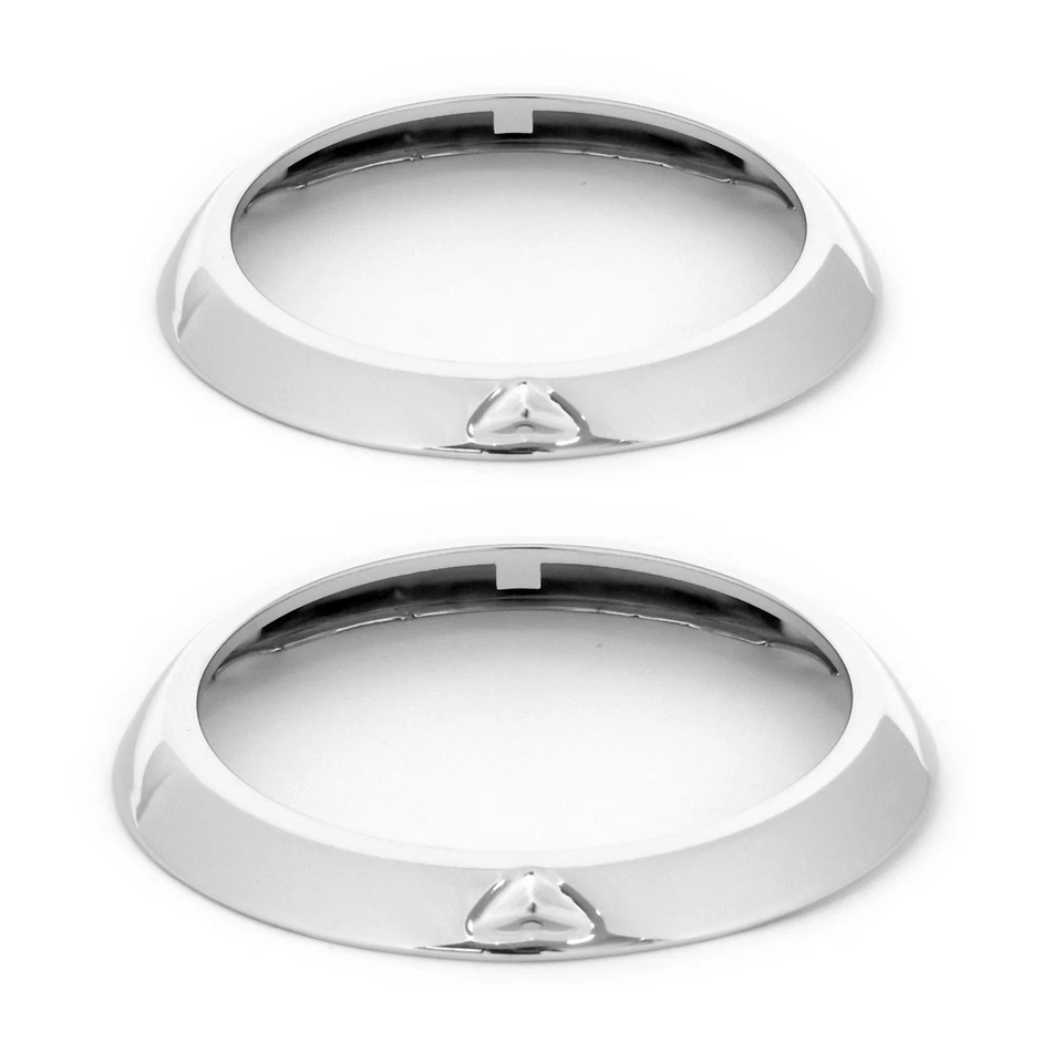 1966 - 1977 Ford Bronco Chrome Headlight Bezel Trim Rings - Pair By ACP - Image 2 of 4