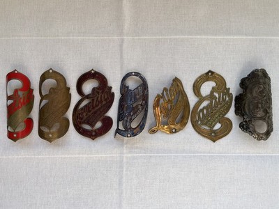 Excelsior Bicycle Head Badges Michigan City, Indiana and Chicago
