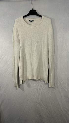 Express Thermal Crewneck Long Sleeve Shirt Men’s Large Light Gray Tone - Picture 6 of 14