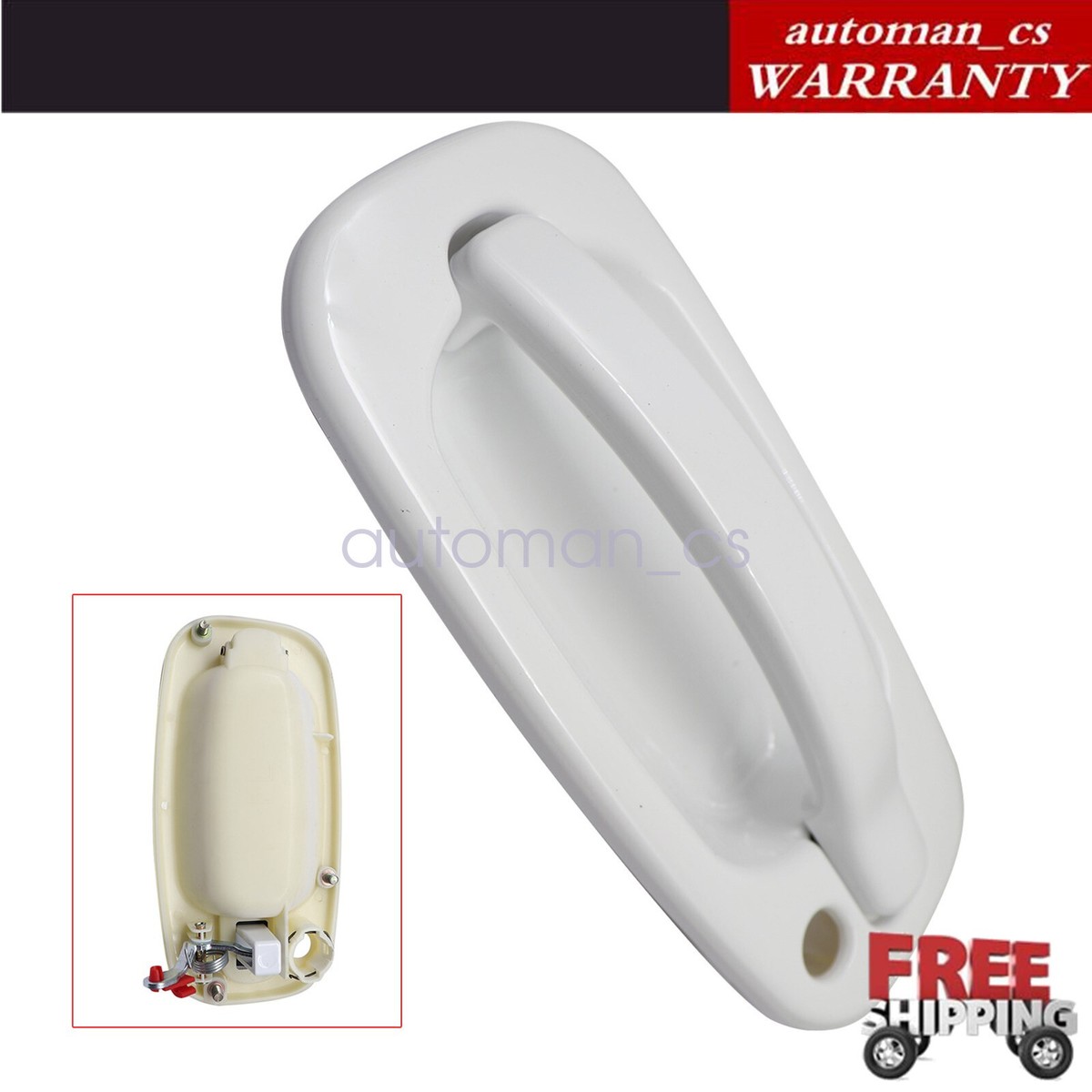 Olympic White Front LH Door Handle For Chevrolet Silverado 1500