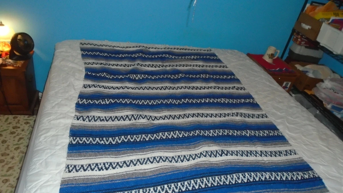 Sarape Serape Mexican Blanket Saltillo Southwestern 70x49 Inches